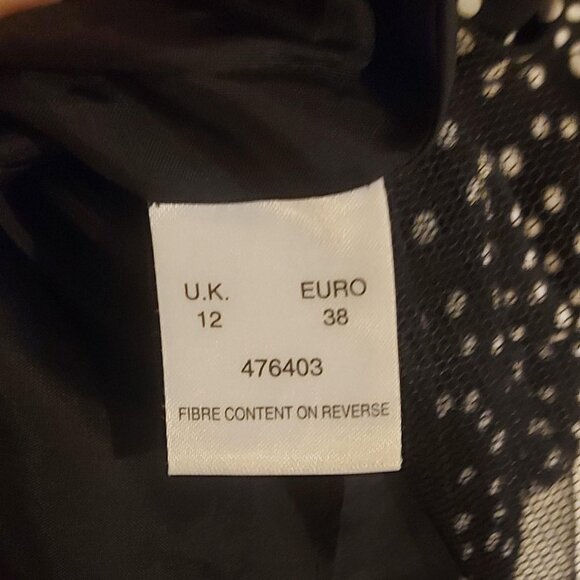 Midi - M - Black and White Spotty Dress - Picture 4 of 6